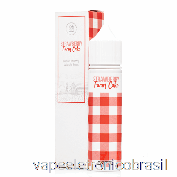 Vape Recarregável Bolo De Fazenda De Morango - Fazendas Frescas - 60ml 3mg